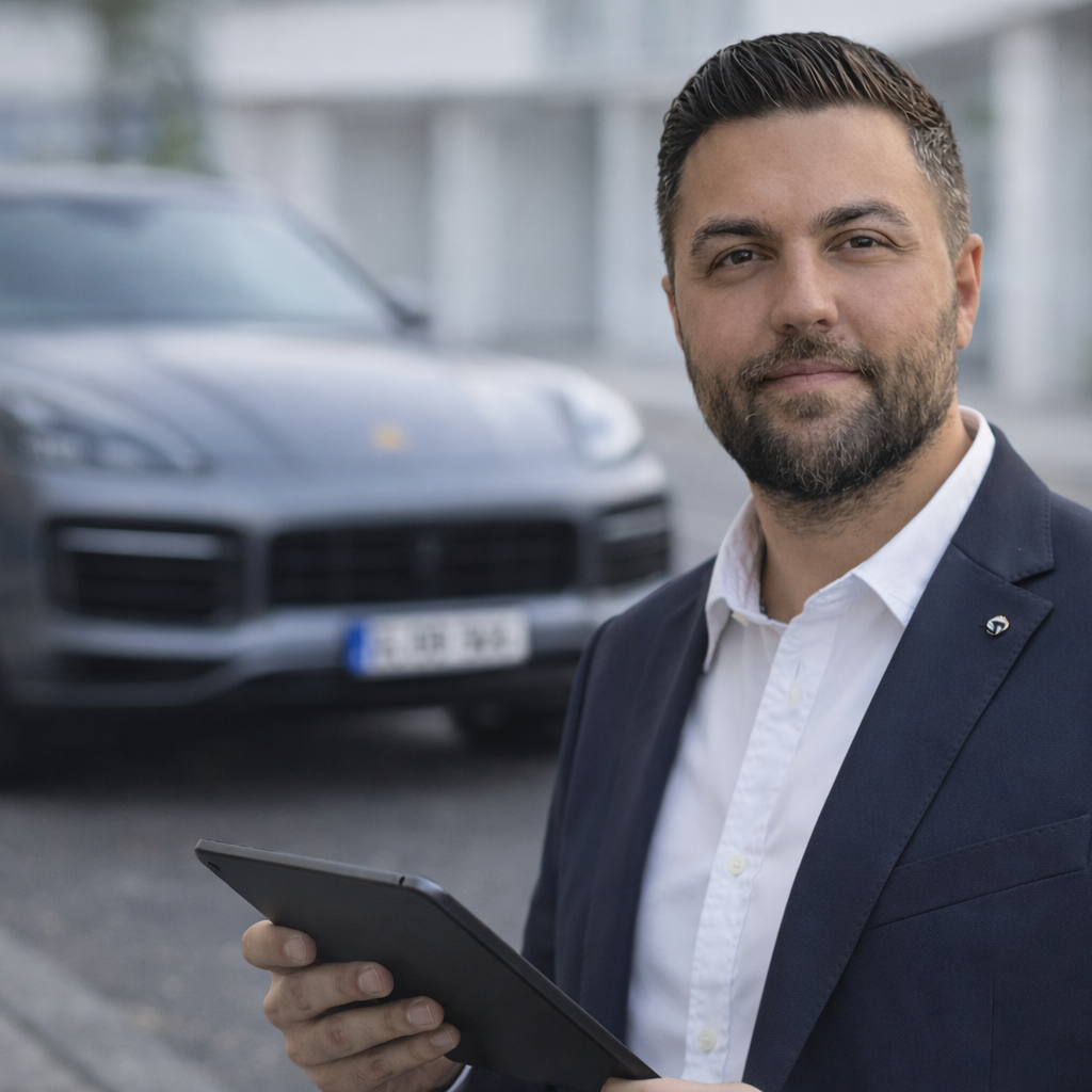 Unabhängiger Kfz Sachverständiger erstellt ein professionelles Unfallgutachten und dokumentiert einen Fahrzeugschaden in Backnang. Unabhängiger Kfz Gutachter bei der Begutachtung eines Unfallschadens am Fahrzeug in Backnang